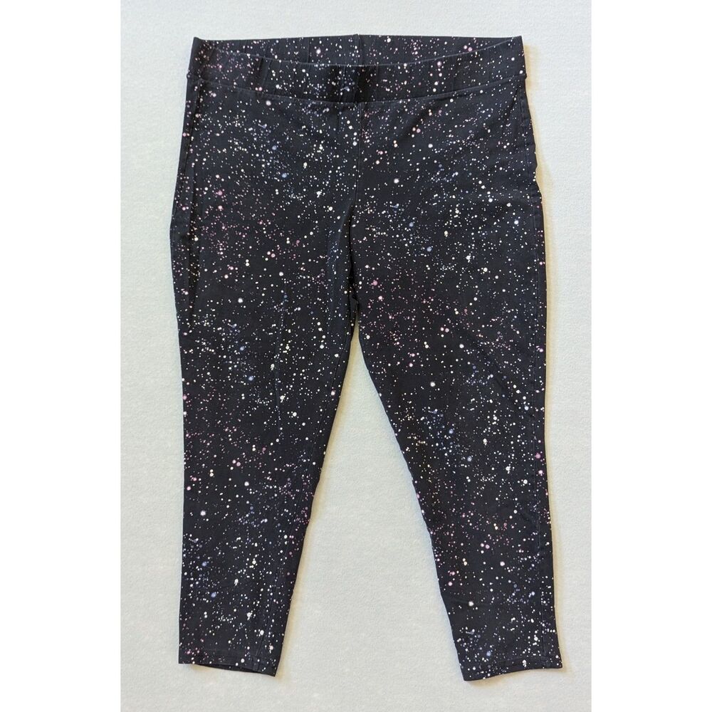 Torrid Plus Size 3 Full Length Premium Leggings Splatter Sky Galaxy Cotton Blend